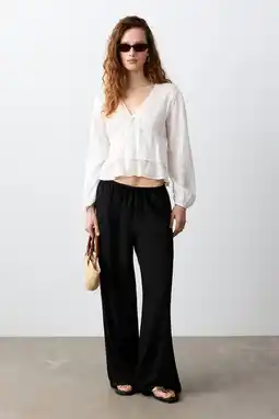 Wehkamp MANGO TEEN casual broek zwart aanbieding