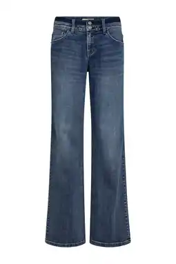Wehkamp Mos Mosh wide leg jeans dark blue denim aanbieding