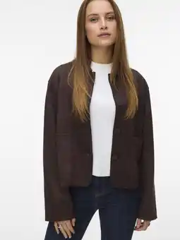 Wehkamp VERO MODA suede jasje donkerbruin aanbieding