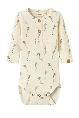 Wehkamp LIL' ATELIER BABY romper NBMGAVO offwhite/groen aanbieding