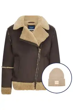 Wehkamp Retour Jeans winterjas bruin + muts aanbieding