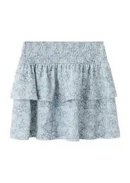 Wehkamp Mango Kids strokenrok lichtblauw aanbieding