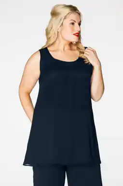 Wehkamp YOEK a-lijn top Plus Size - blauw aanbieding