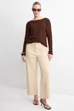 Wehkamp Mango wide leg jeans lichtgeel aanbieding