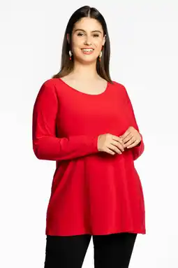 Wehkamp YOEK longsleeve van travelstof DOLCE rood aanbieding