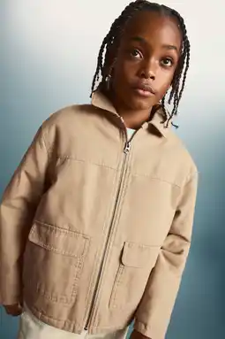 Wehkamp Mango Kids tussenjas lichtbruin aanbieding