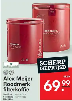 Sligro Alex Meijer Roodmerk filterkoffie aanbieding