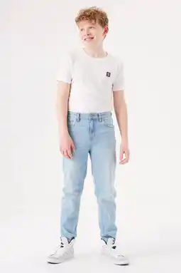 Wehkamp Garcia tapered jeans light blue denim aanbieding
