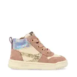 Wehkamp Develab leren sneakers roze/ecru aanbieding