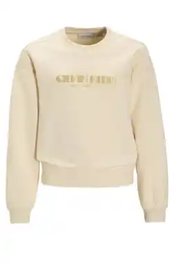 Wehkamp Calvin Klein sweater met glitters ecru aanbieding
