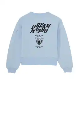 Wehkamp Indian Blue Jeans sweater met backprint lichtblauw aanbieding