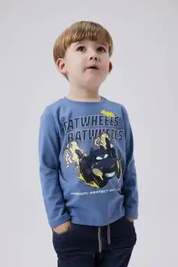 Wehkamp NAME IT MINI longsleeve NMMJATZY met printopdruk blauw aanbieding