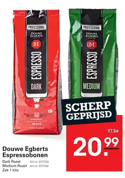 Sligro Douwe Egberts Espressobonen aanbieding