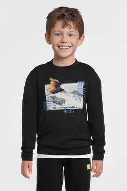 Wehkamp Me & My Monkey longsleeve met snowboardprint zwart aanbieding