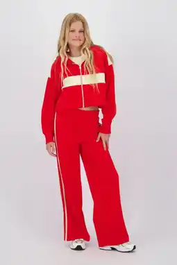 Wehkamp Raizzed wide leg casual broek rood aanbieding