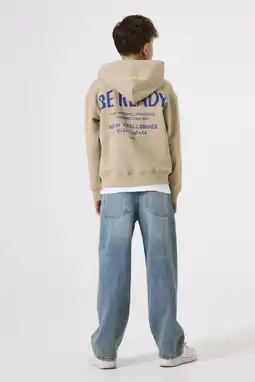 Wehkamp Garcia hoodie met backprint beige aanbieding