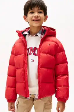 Wehkamp Tommy Hilfiger gewatteerde jas rood aanbieding