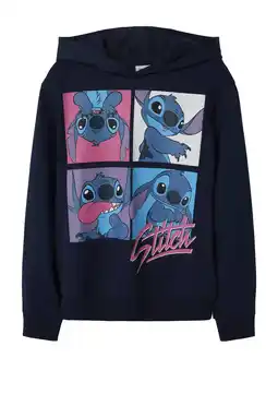 Wehkamp NAME IT KIDS Lilo & Stitch hoodie donkerblauw aanbieding