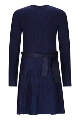 Wehkamp B.Nosy midi jurk rib gebreid donkerblauw aanbieding