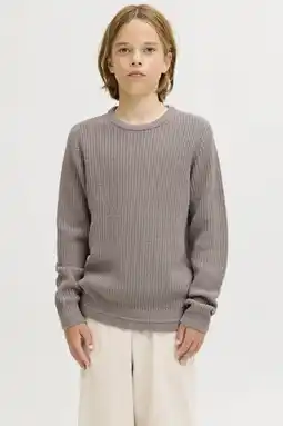 Wehkamp JACK & JONES JUNIOR trui bruin grof gebreid aanbieding