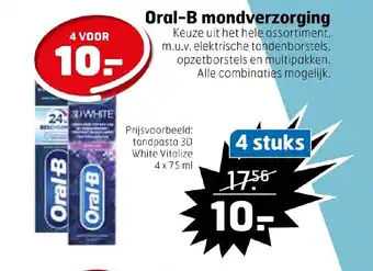 Trekpleister Oral-B mondverzorging 4 stuks aanbieding