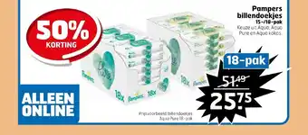 Trekpleister Pampers billendoekjes 15-/18-pak aanbieding