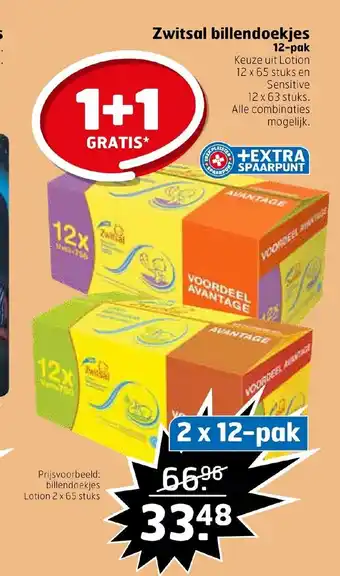 Trekpleister Zwitsal billendoekjes 2 x 12-pak aanbieding