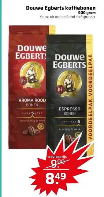 Trekpleister Douwe Egberts koffiebonen 900 gram aanbieding