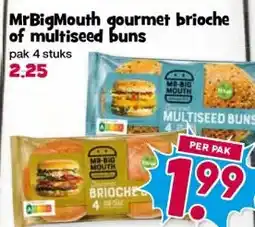 Boon`s Markt MrBigMouth gourmet brioche of multiseed buns aanbieding