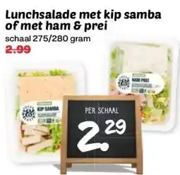 Boon`s Markt Lunchsalade met kip samba of met ham & prei aanbieding