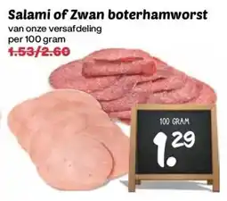 Boon`s Markt Salami of Zwan boterhamworst aanbieding