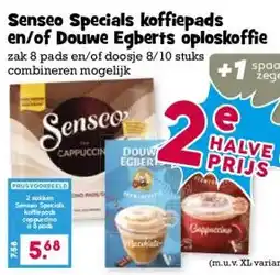 Boon`s Markt Senseo Specials koffiepads en/of Douwe Egberts oploskoffie aanbieding