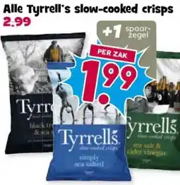 Boon`s Markt Alle Tyrrell's slow-cooked crisps aanbieding