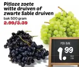 Boon`s Markt Pitloze zoete witte druiven of zwarte Sable druiven aanbieding