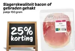 Boon`s Markt Slagerskwaliteit bacon of gebraden gehakt aanbieding