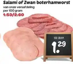 Boon`s Markt Salami of Zwan boterhamworst aanbieding