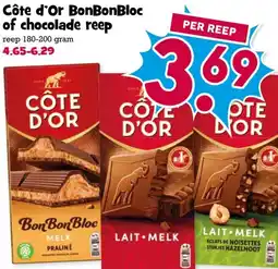 Boon`s Markt Côte d'Or BonBonBloc of chocolade reep aanbieding