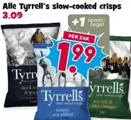 Boon`s Markt Alle Tyrrell's slow-cooked crisps aanbieding