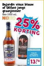 Boon`s Markt Dujardin vieux blauw of Olifant jonge graanjenever aanbieding