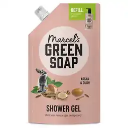 Albert Heijn Marcel's Green Soap Argan & oudh shower gel refill aanbieding