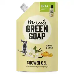 Albert Heijn Marcel's Green Soap Vanille & amber shower gel refill aanbieding