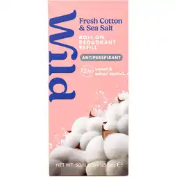 Albert Heijn Wild Fresh cotton & sea salt roll on refill aanbieding