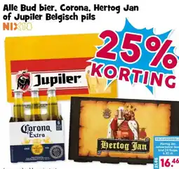Boon`s Markt Alle Bud bier, Corona, Hertog Jan of Jupiler Belgisch pils aanbieding