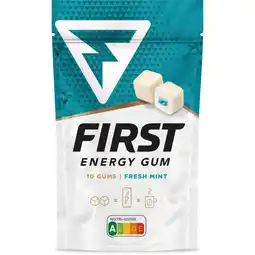 Albert Heijn First Energy Gum Blue mint met cafeïne aanbieding
