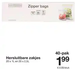 Zeeman Hersluitbare zakjes aanbieding
