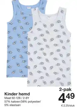 Zeeman Kinder hemd aanbieding