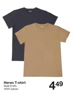 Zeeman Heren t-shirt aanbieding