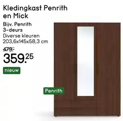 Leen Bakker Kledingkast Penrith en Mick aanbieding