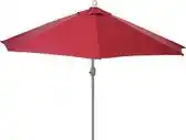 Bol.com Parla halfronde parasol, balkonparasol, UV 50+ polyester/aluminium 3kg ~ 300cm bordeaux zonder voet aanbieding