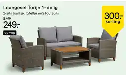 Leen Bakker Loungeset Turijn 4-delig aanbieding